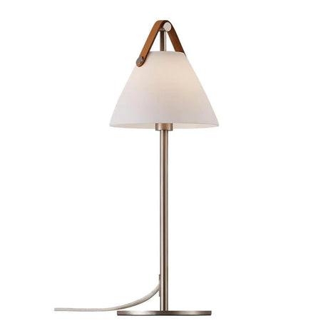 Kleine tafellamp geborsteld staal met schakelaar en G9 fitting Strap 16 DFTP - FOIR