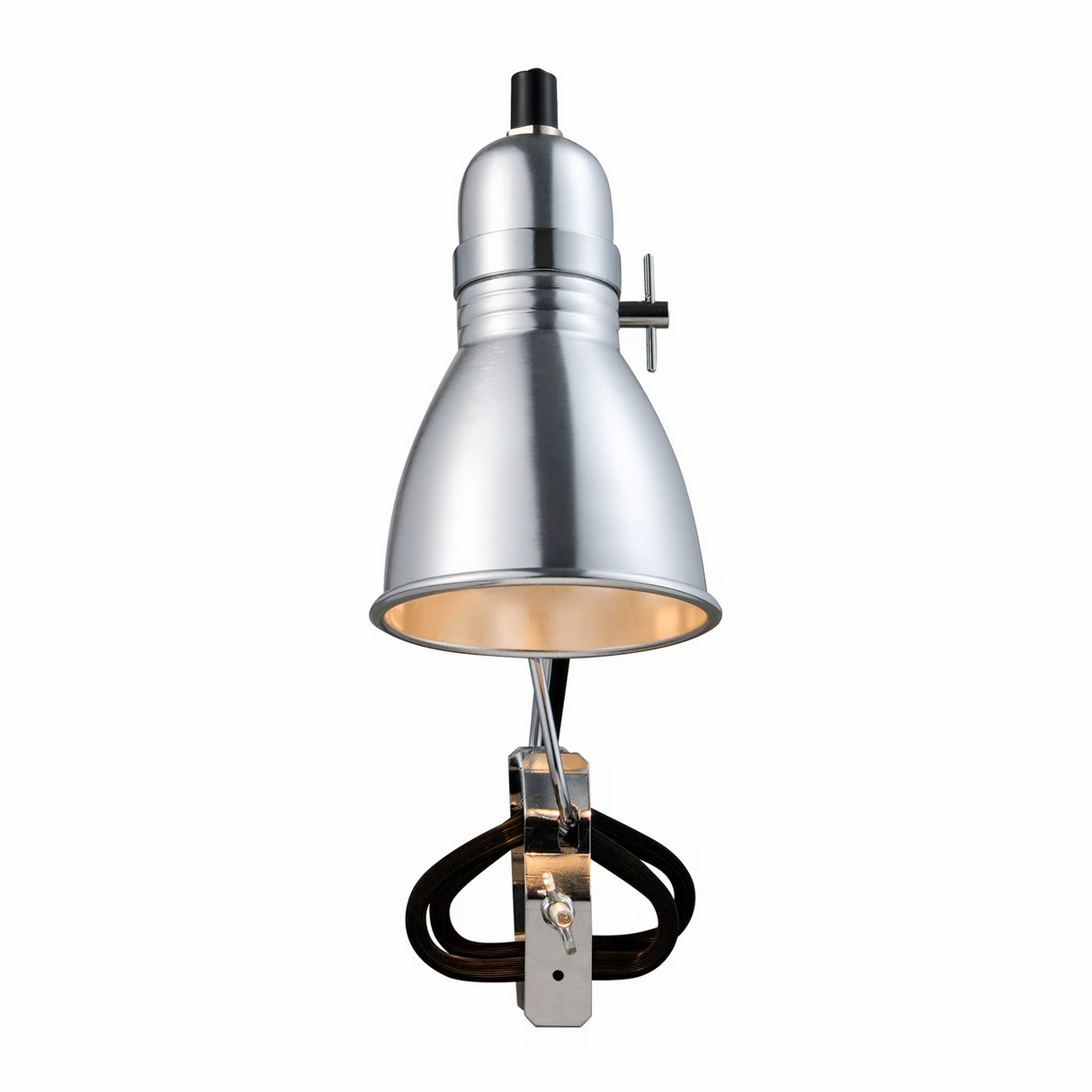 Wandlamp met klem zilver stekker schakelaar Photo