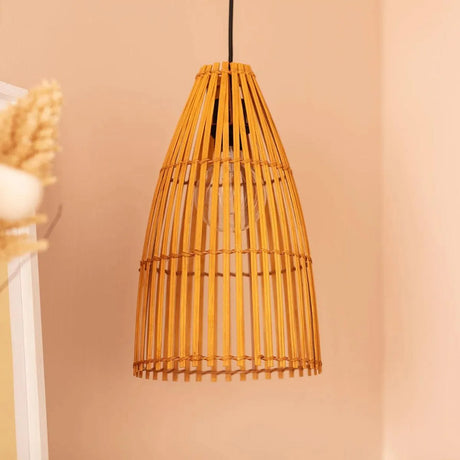 Hanglamp bamboe met E27 fitting 'Nadine' 24cm - FOIR