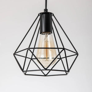 Hanglamp metaal e27 fitting houten balk