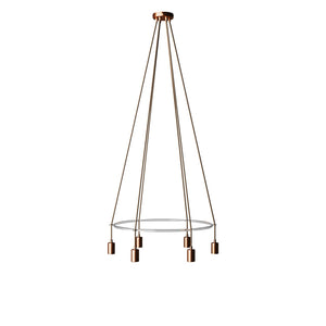 Kroonluchter modern 6x e27 rond (zonder led)