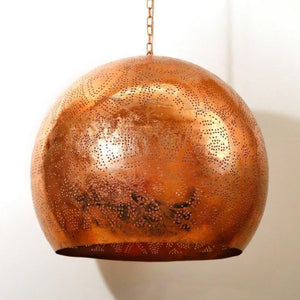 hanglamp filigrain 500mm met E27 fitting modern koper 