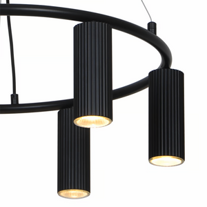 Hanglamp Zwart kroonluchter modern rond Vico 54 cm