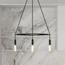 Kroonluchter modern 4x vierkant design met led lampen