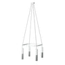 Kroonluchter eettafel Hanglamp zwart vierkant 4X e27 met led