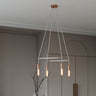 Kroonluchter modern 4x vierkant design met led lampen