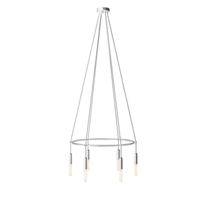 Kroonluchter modern 6x E14 fitting 63 cm met led lampen
