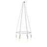Kroonluchter modern 6x E14 fitting 63 cm met led lampen