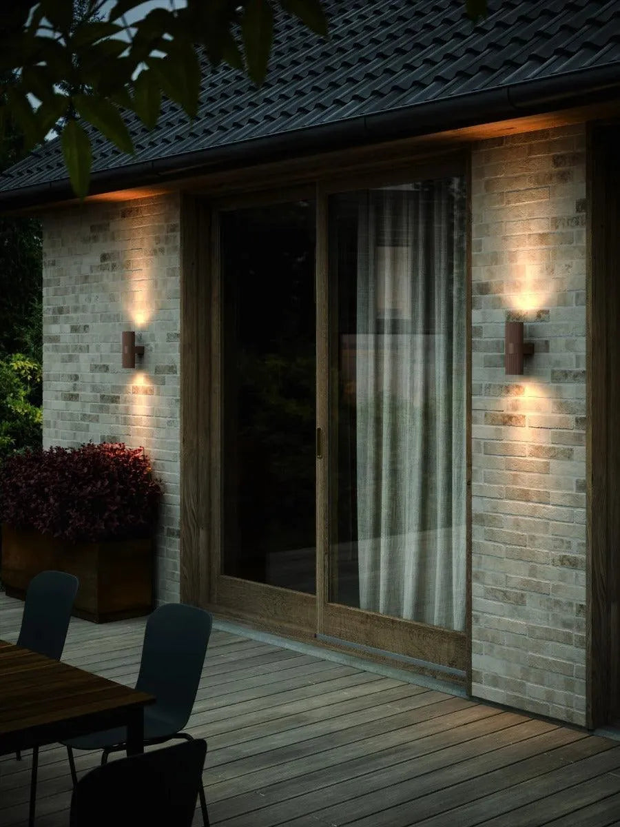Gevelvererlichting roestbruin met gu10 fitting dimbaar up en down 2323182 5704924015519 2318051009 