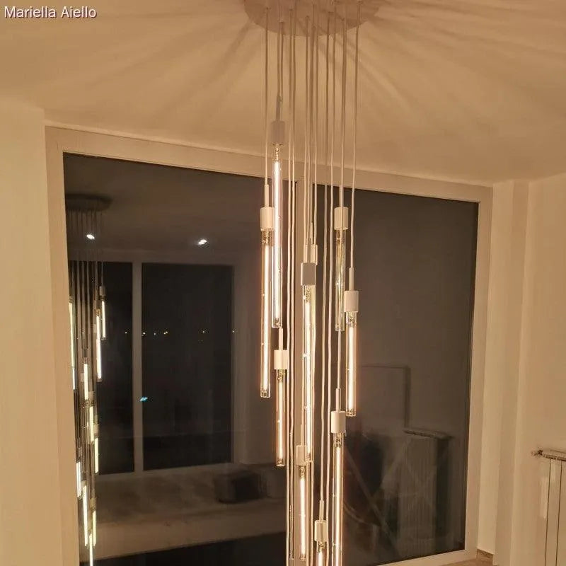Lamp fitting e27 lang wit rond design 7cm - FOIR