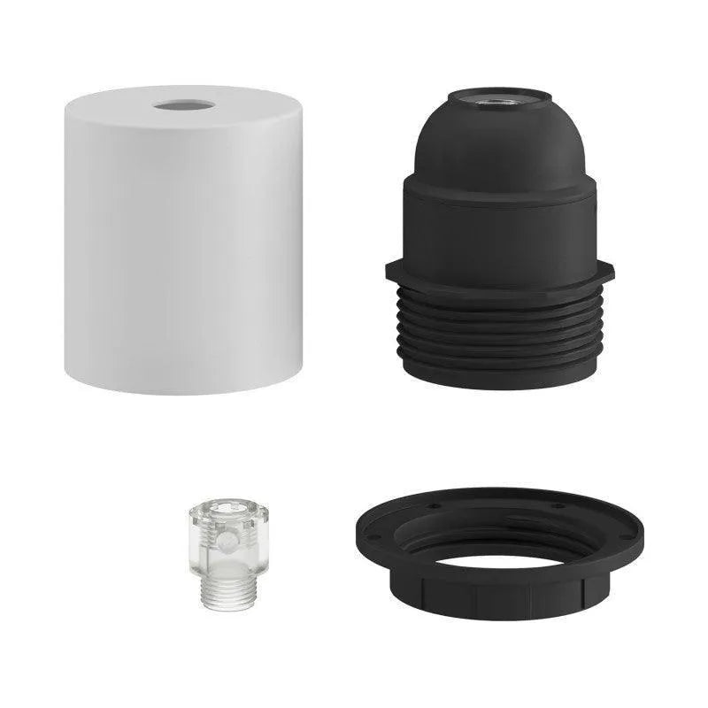 Lamphouder wit e27 glad ontwerp met lampenkap ring - FOIR