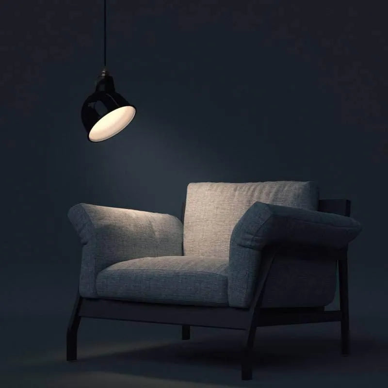 Lampenkap industrieel zwart e27 fitting modern