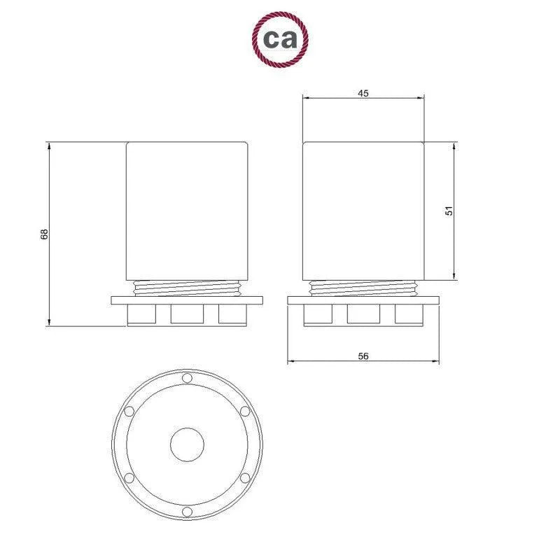 Lamphouder wit e27 glad ontwerp met lampenkap ring - FOIR