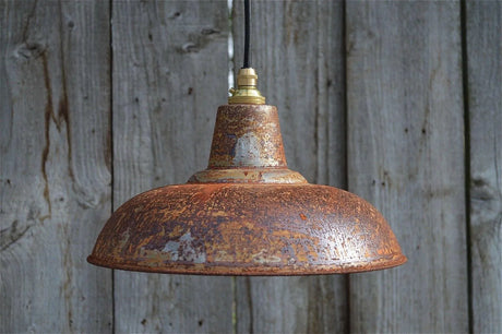 Lampenkap vintage roest industrieel e27 fitting 