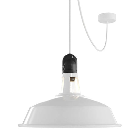 Lampenkap voor buiten wit rond e27 fitting