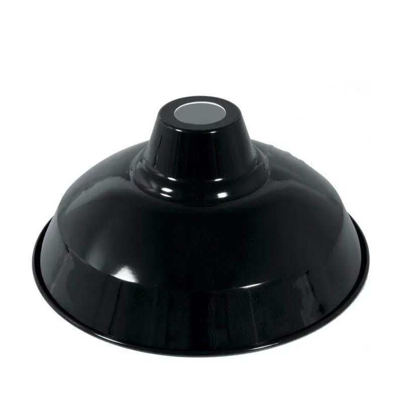 Lampenkap zwart industrieel gat voor e27 fitting 30 cm - FOIR