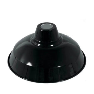 Lampenkap zwart industrieel gat voor e27 fitting 30 cm - FOIR