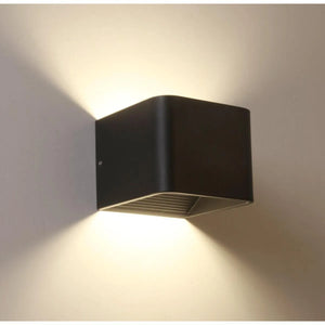 Wandlamp Quadra led zwart metaal warm wit dimbaar - FOIR