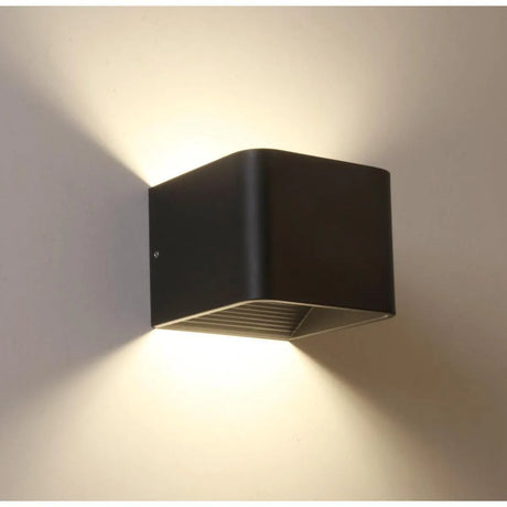 Wandlamp Quadra led zwart metaal warm wit dimbaar - FOIR