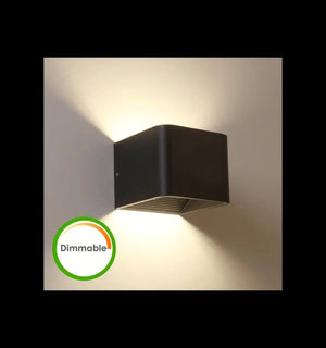 Wandlamp Quadra led zwart metaal warm wit dimbaar - FOIR