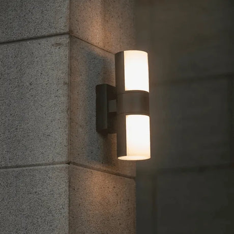 Up en down LED gevelverlichting donkergrijs 'Lutec Cyra' 25 cm - FOIR