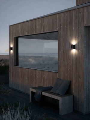 Buitenlamp zwart ingebouwde LED Nordlux 'Canto 2' 2x6W warm wit zwart buitenverlichting - FOIR