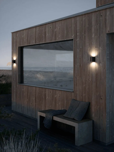 Buitenlamp zwart ingebouwde LED Nordlux 'Canto 2' 2x6W warm wit zwart buitenverlichting - FOIR