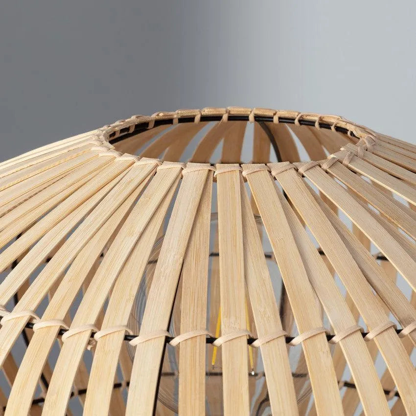 Staande lamp rotan led lamp e27 fitting hout