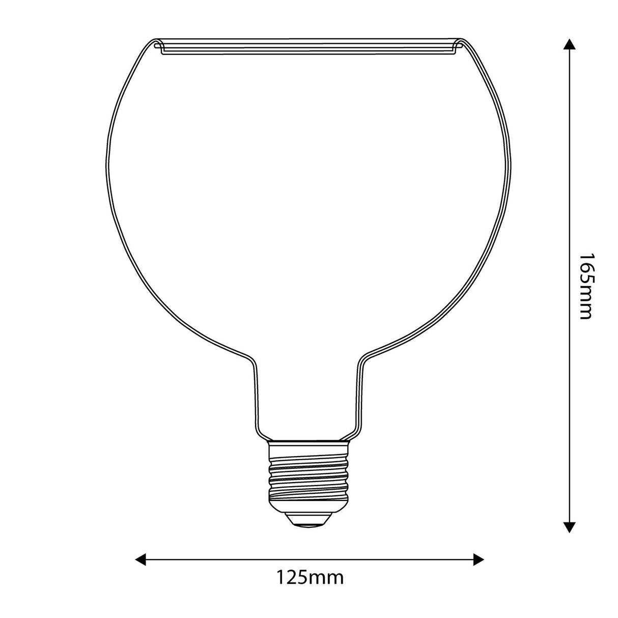 Ghost led lamp Warm wit g125 ring 2200k 12.5 cm