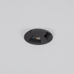 Grondspot Zwart 3W led warm wit 52mm 24V