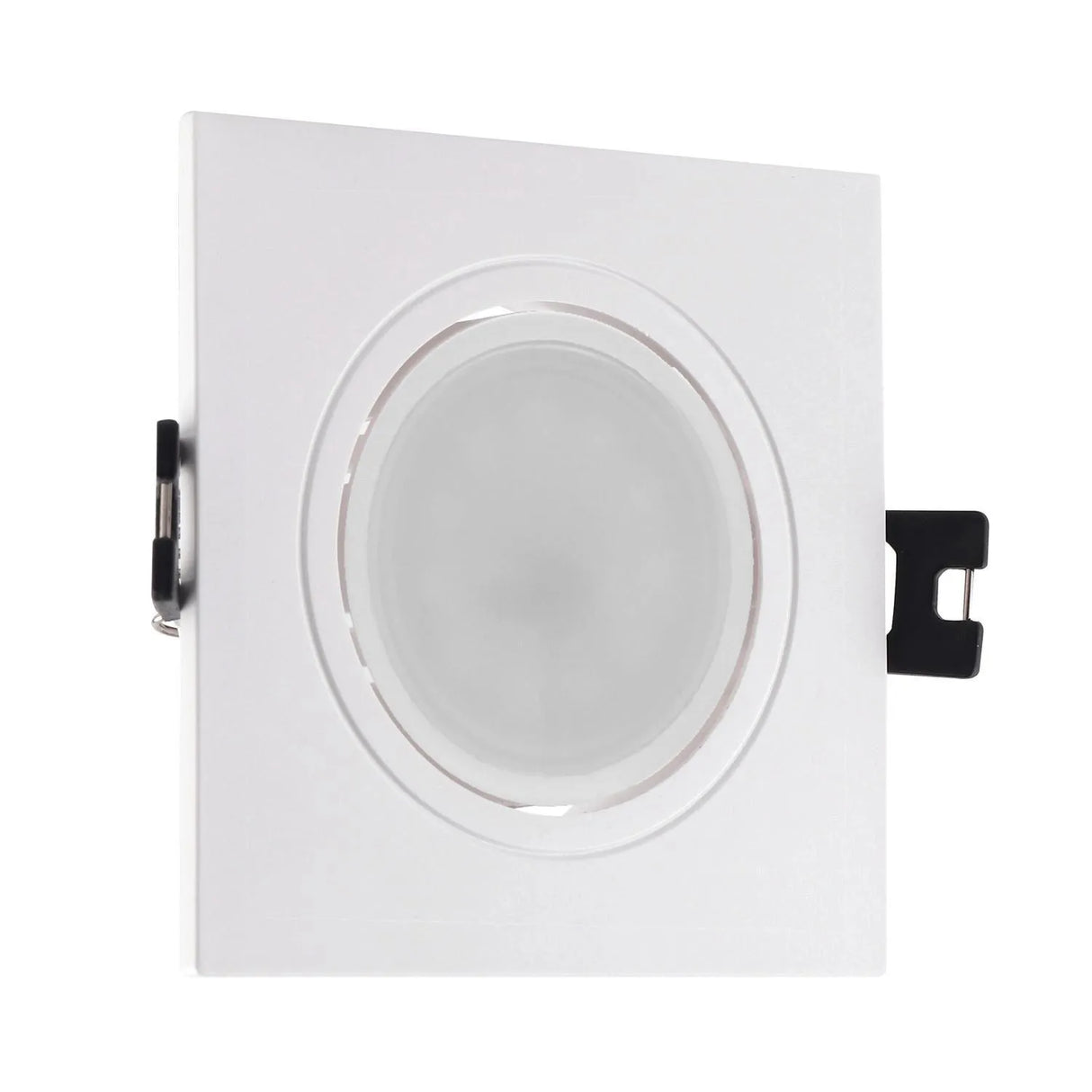 Inbouwspot wit vierkant GU10 6W led Ø 75-85 mm (SET VAN 3) 3000k - FOIR