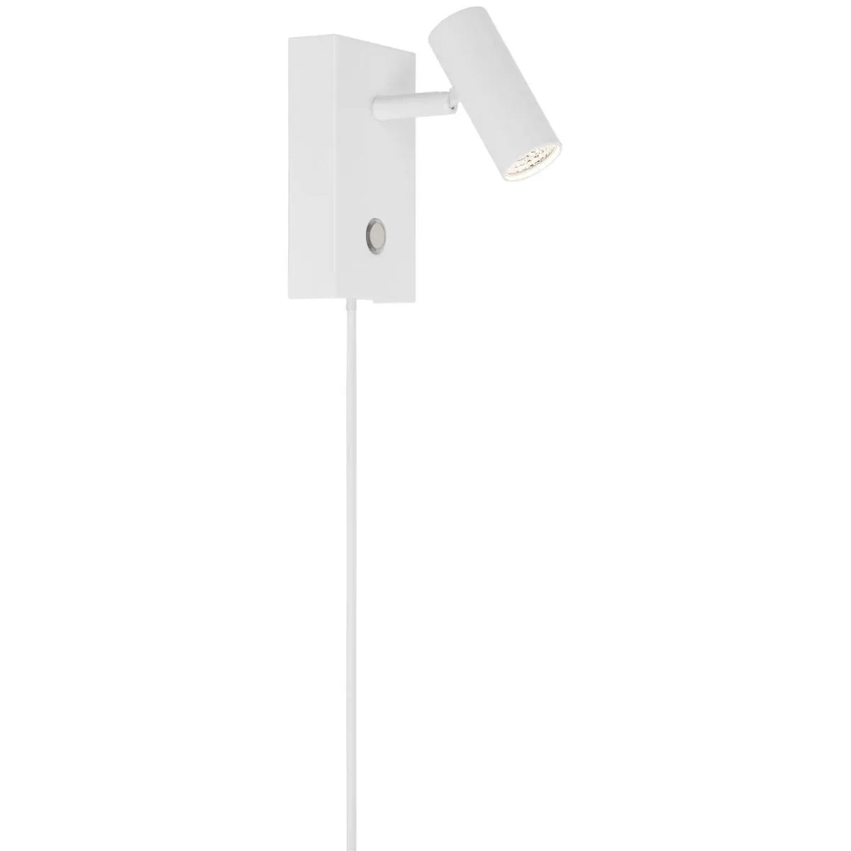 Wandlamp leeslamp wit verstelbaar 'Omari' moodmaker met schakelaar stekker - FOIR