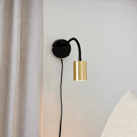 Wandlamp slaapkamer lamp zwart & messing 'Explore' Nordlux GU10 verstelbaar lamp slaapkamer 2113261035 - FOIR