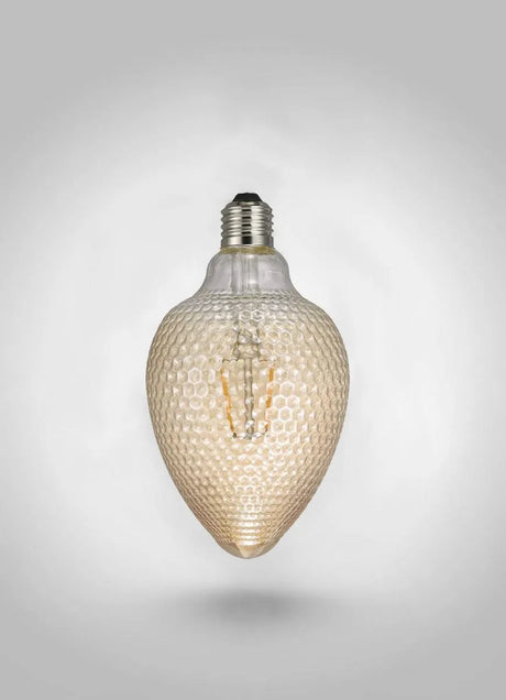 Decoratieve LED lichtbron amberglas E27 fitting warm wit 1.5W 'Avra' - FOIR