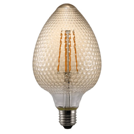 Warm witte LED lichtbron 2W amberglas goud energetic nordlux  1430070 5701581366282  1902319 deco unieke lichtbron