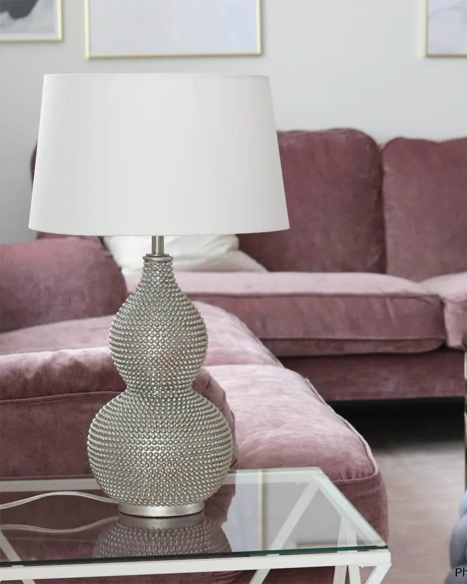 Tafellamp met witte kap E27 fitting en schakelaar By Rydens Lofty - FOIR