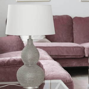 Tafellamp met witte kap E27 fitting en schakelaar By Rydens Lofty - FOIR