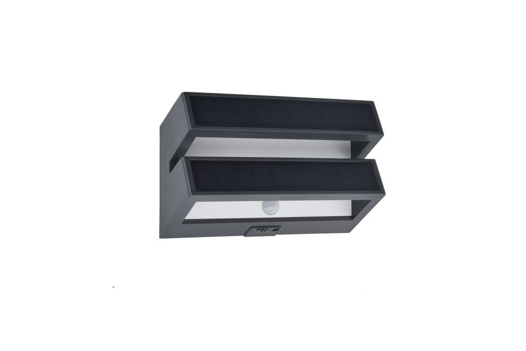 Buitenlamp solar met sensor Grijs Lutec Barlo