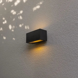 Buitenlamp vierkant Hybrid Gevelverlichting solar LED batterij Inka 18 cm - FOIR