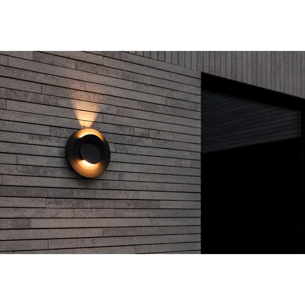 Buitenlamp rond led 'Moov' warm wit 21 cm
