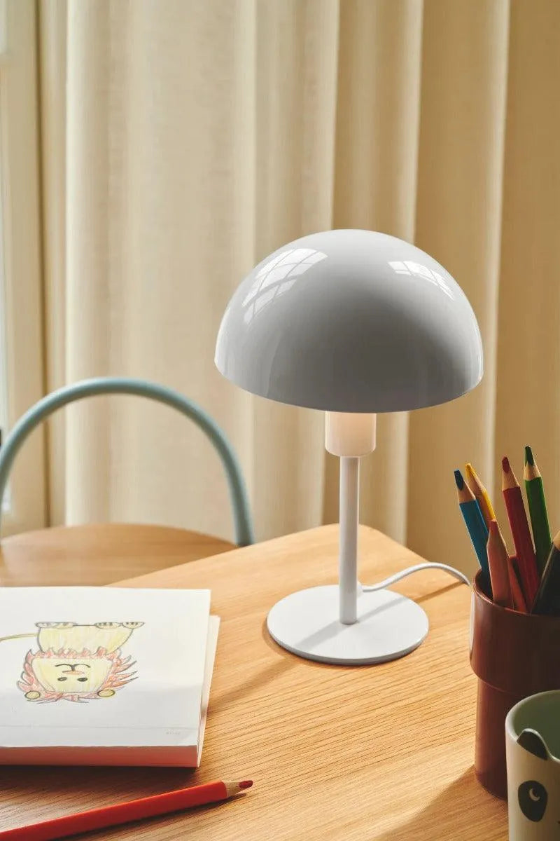Tafellamp wit met E14 fitting en schakelaar Nordlux 'Ellen' 25 cm - FOIR