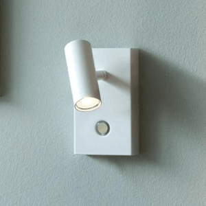 Wandlamp leeslamp wit verstelbaar 'Omari' moodmaker met schakelaar stekker - FOIR