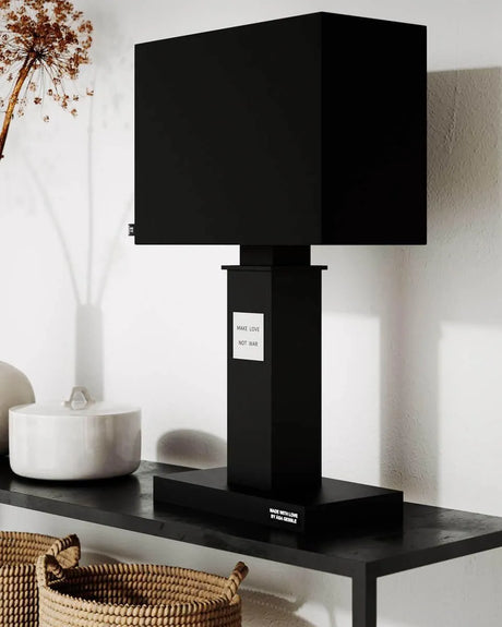 Tafellamp zwart en goud met schakelaar en E27 fitting By Rydens In Love - FOIR