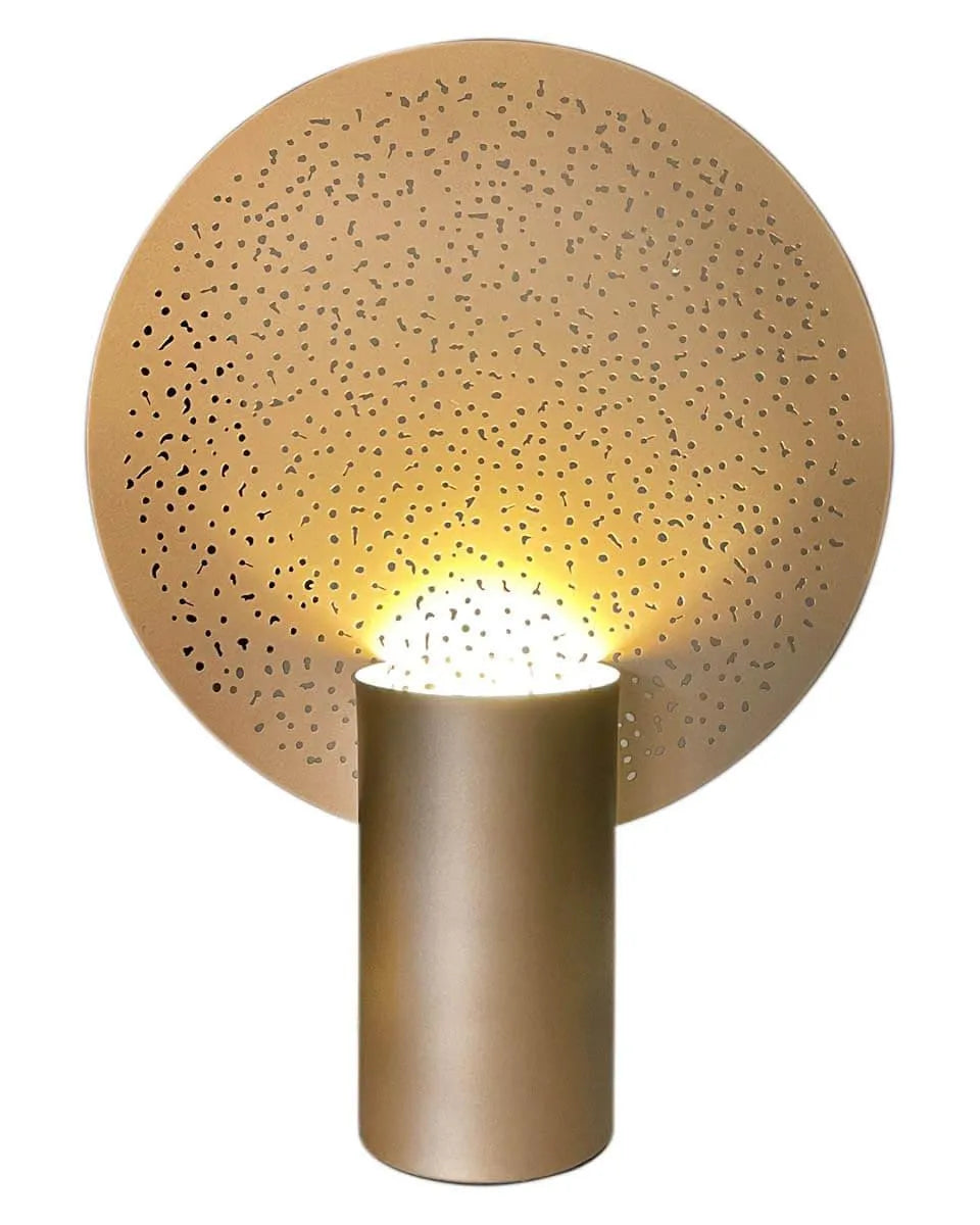 Grote gouden tafellamp met E27 fitting en schakelaar By Rydens Colby XL - FOIR