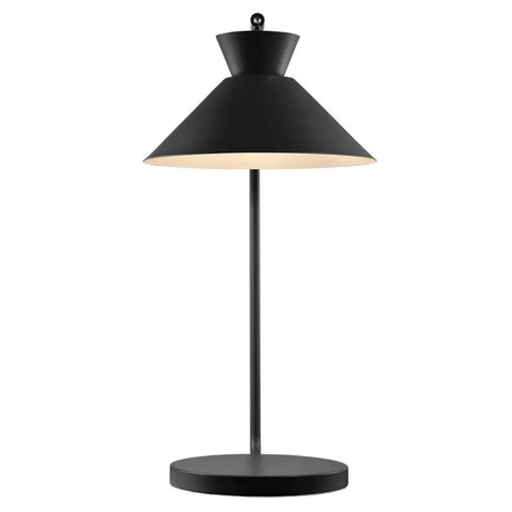 Kleine zwarte tafellamp Nordlux Dial met schakelaar en E27 fitting 2213385003 - FOIR