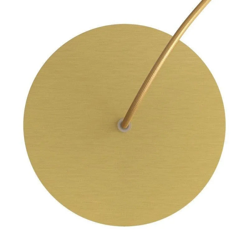 Ronde minimalistische plafondkap messing met 1 uitgang 200mm 