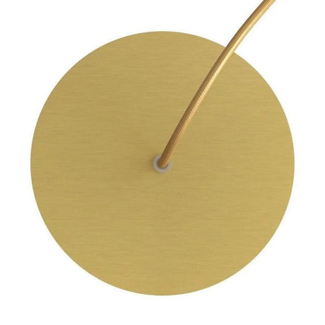 Ronde minimalistische plafondkap messing met 1 uitgang 200mm 