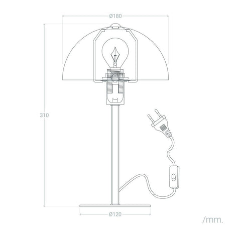 Tafellamp wit goud 'Wave' modern e14 fitting 300= Cmm - FOIR
