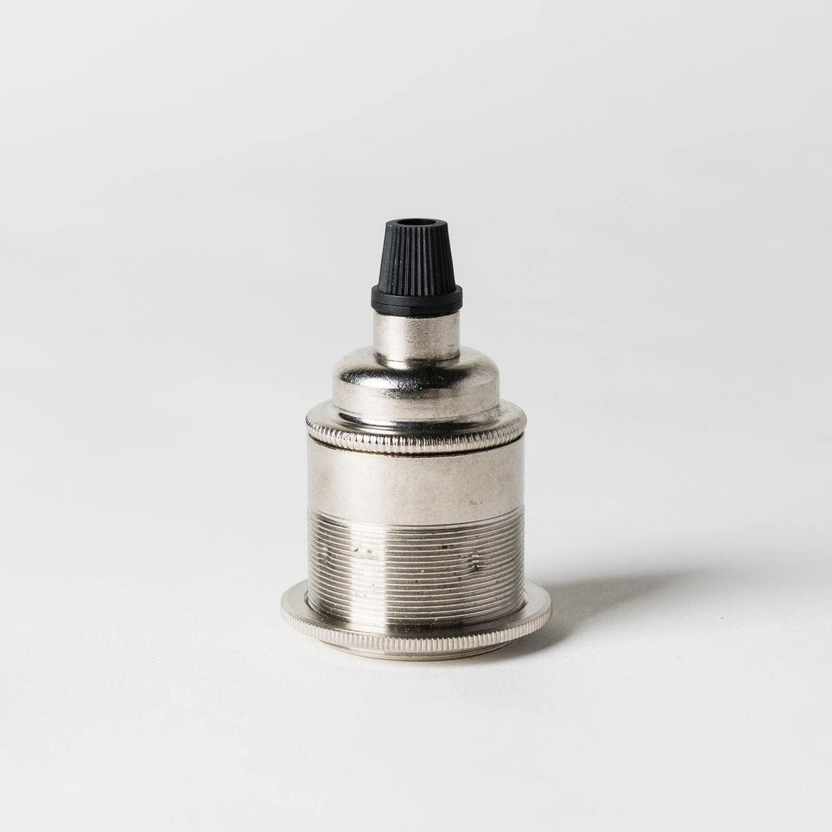 Nikkel e27 fitting metaal industrieel met lampen ring