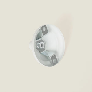 Metalen kap wit staal 1 uitgang metaal 63mm